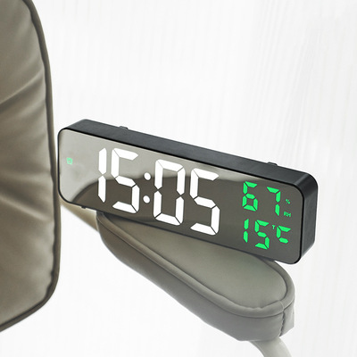 跨镜新品多功能时钟LED电子钟客厅清新挂钟可挂可立两用钟表6650详情8