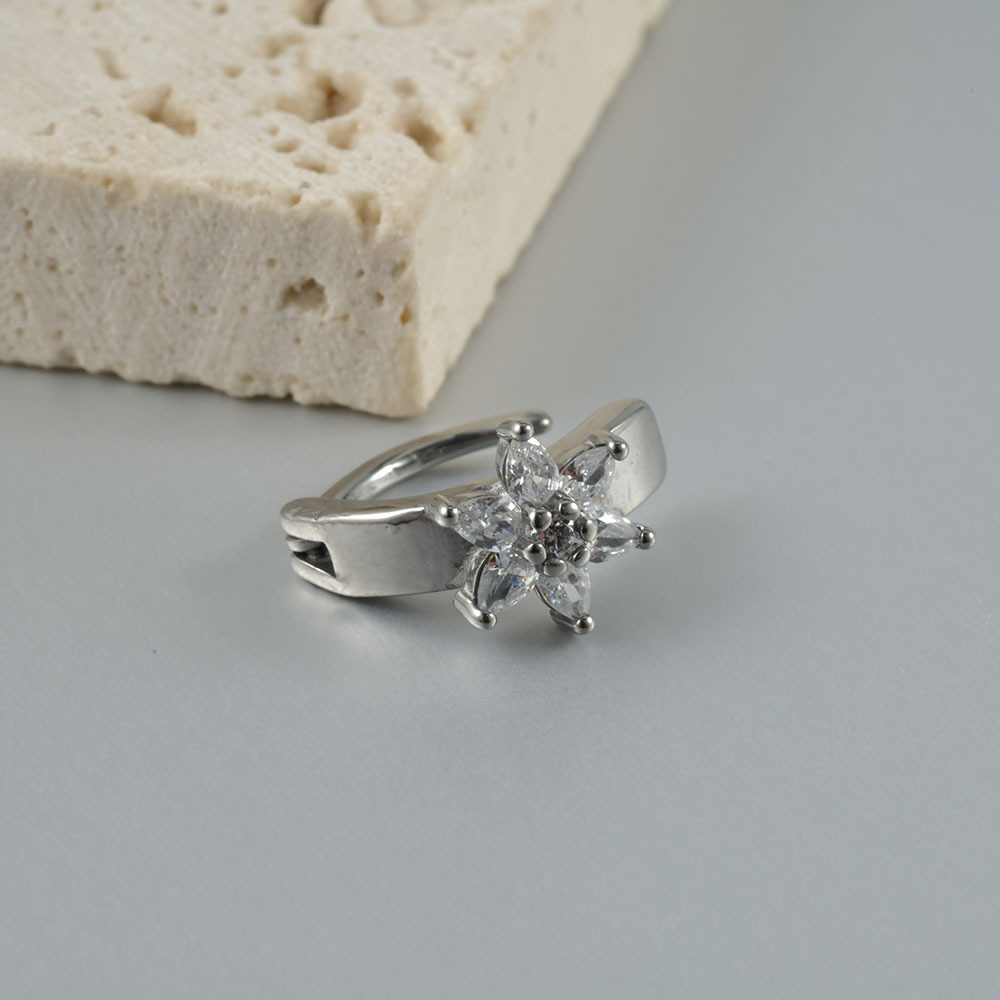 跨境不锈钢弧形肚脐钉 花朵马眼耳骨钉 圆形猫咪锆石弯杆肚脐扣详情15