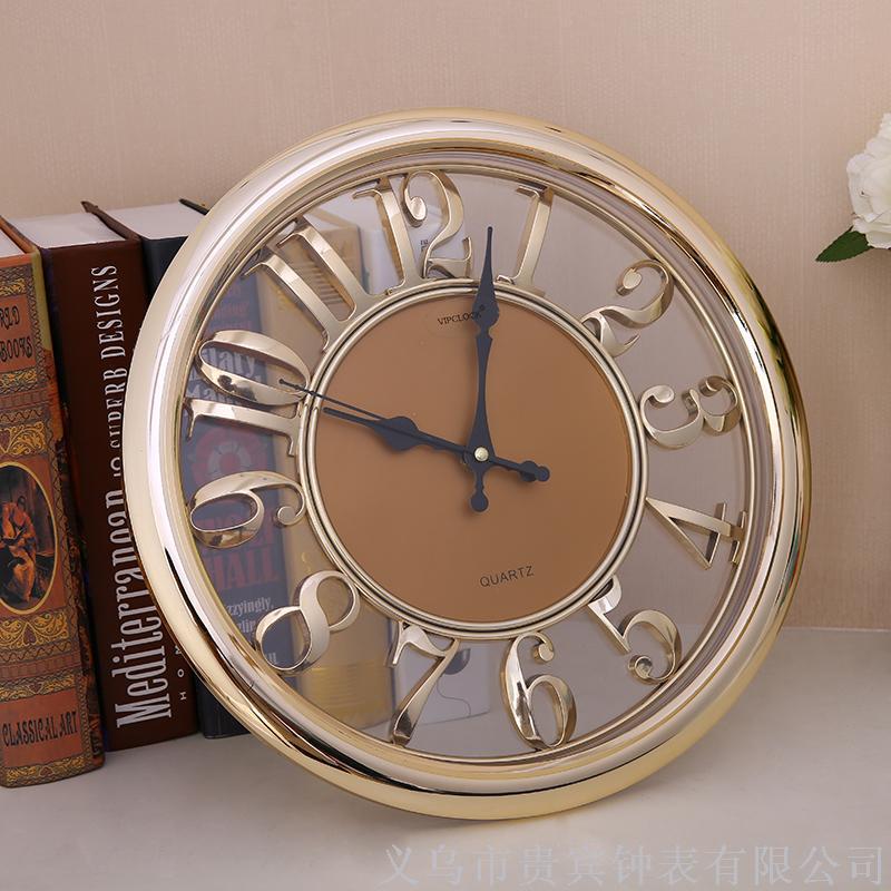 工艺创意时尚装饰仿古挂钟 厂家直销产地货源 客厅简约石英挂钟详情3