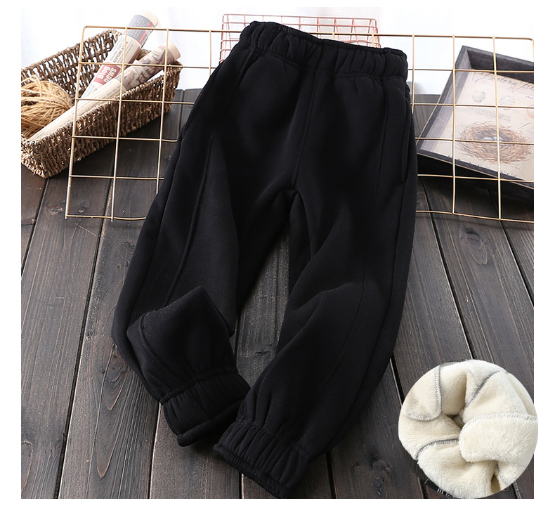 儿童羊羔毛冬裤女大童加绒加厚冬棉裤男大童宽松胖童亲子裤包邮详情24