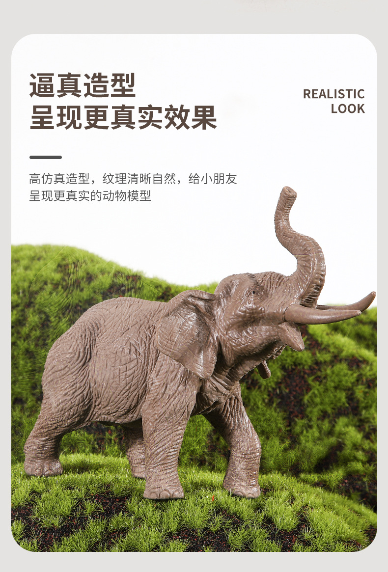 外贸专供 仿真动物模型套装恐龙玩具大象狮子老虎长颈鹿边贸批发详情10