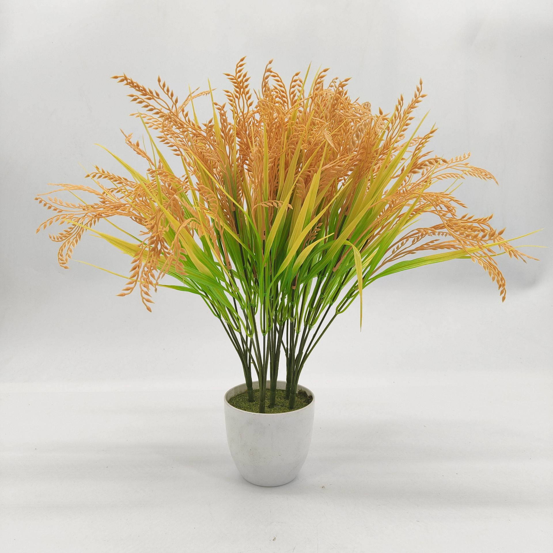 7头仿真麦穗绿植稻穗水稻装饰舞蹈道具大麦子稻谷摆件塑料仿真花详情12