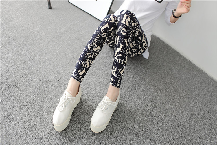 New spring dress, large-sized stretch, colorful star graffiti, personalized leggings for women pic 45