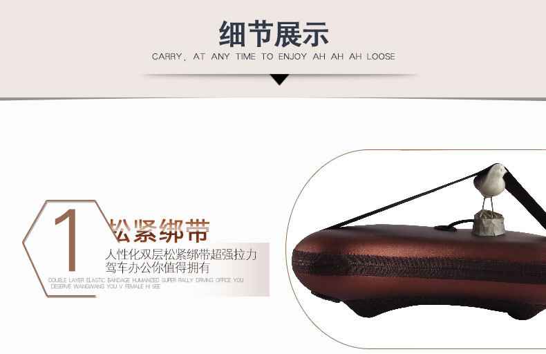 New car massage pillow, electric cervical massager, home infrared heating kneading shoulder and back massage headrest pic 24