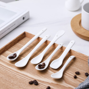 New Japanese ceramic spoons with high appearance standards, household cartoon long-handled soup spoons, tableware spoons and dessert spoons, can be printed with logos pic 3