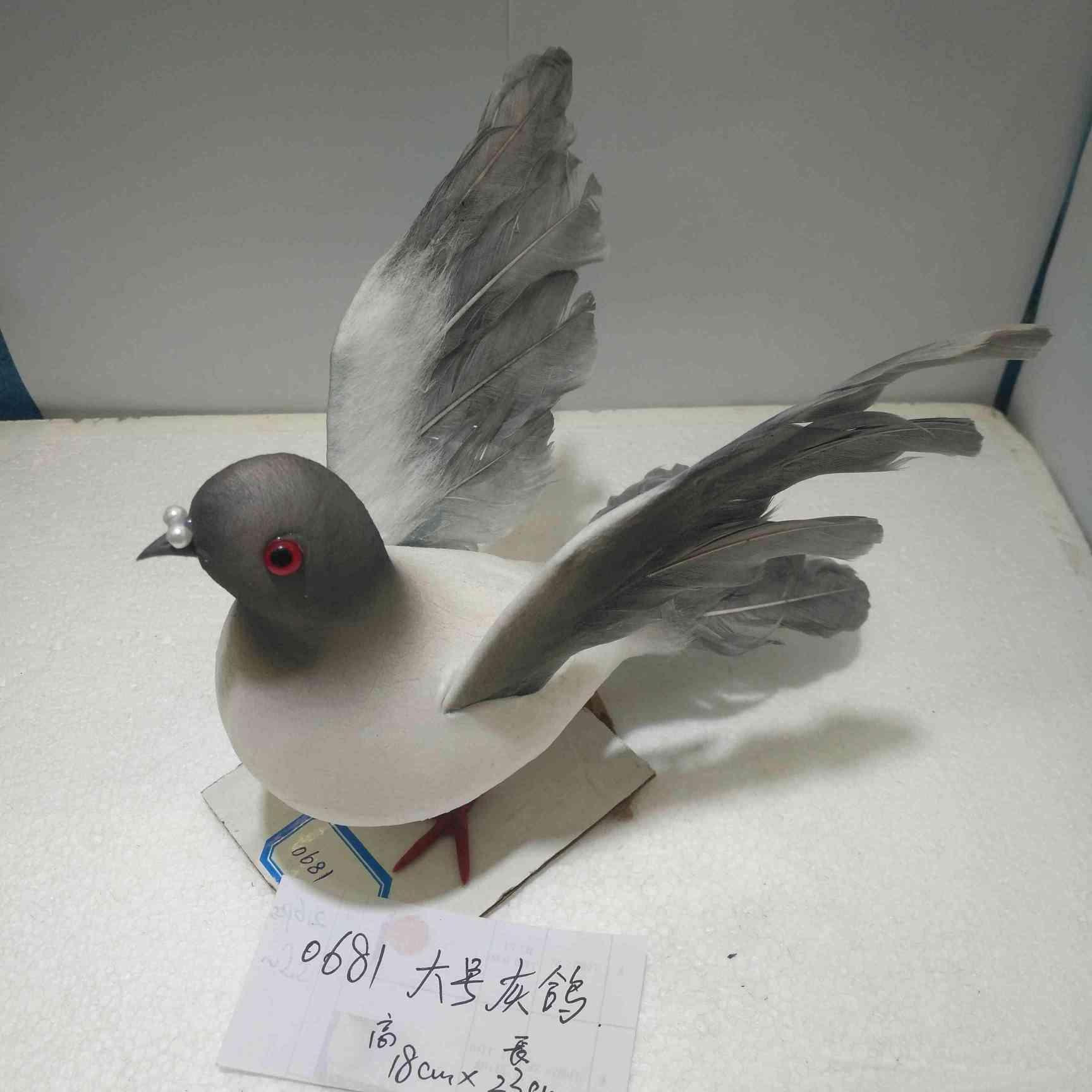 2023年新款灰色飞鸽灰色闭翅飞鸽复活节场景通用可爱逼真畅销详情1