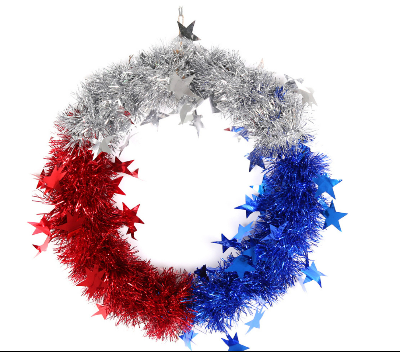 25cm American Independence Day series Christmas colorful stripes, garlands, holiday decorations, pendants, door decorations, encrypted version pic 9