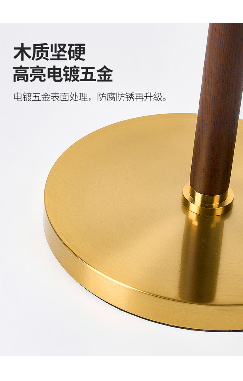 卧室床头灯氛围地灯美式百褶落地灯客厅沙发旁胡桃木复古民宿台灯详情7