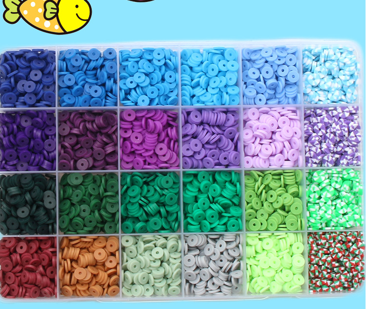 软陶片串珠单色6mm  粘土切片珠首饰珠宝制作DIY手链项链饰品套盒详情10