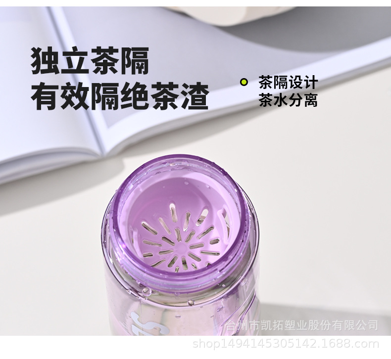 G446学生运动水壶健身便携水杯户外简约太空杯弹跳直饮花茶防摔塑料杯详情6