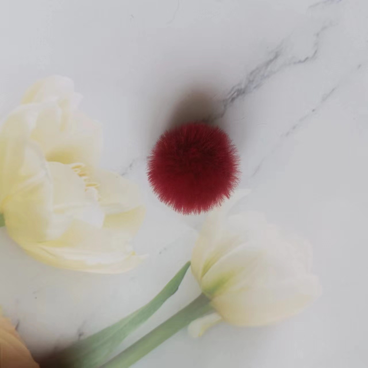 批发3-5厘米仿兔毛小毛球服饰鞋帽毛绒辅料头饰发夹diy毛球配件详情4