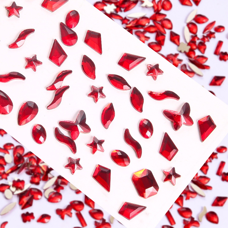 美甲饰品批发斤装美甲钻混装异形钻极光钻魅影紫指甲钻异形平底钻详情22