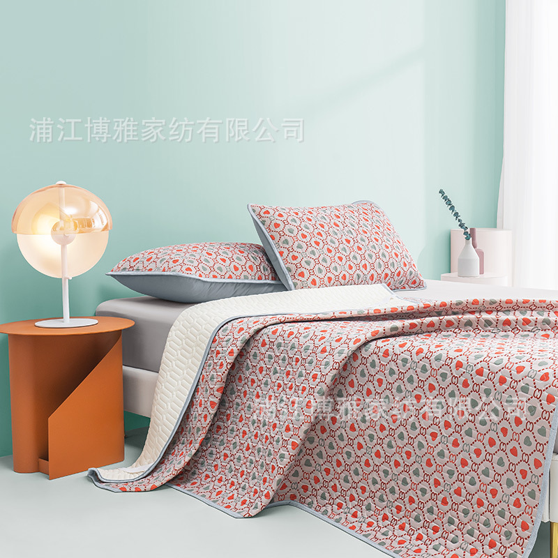 Class A quality baby and maternity grade summer folding mat bed summer cooling pad latex mat three-piece set, machine-washable wholesale pic 4