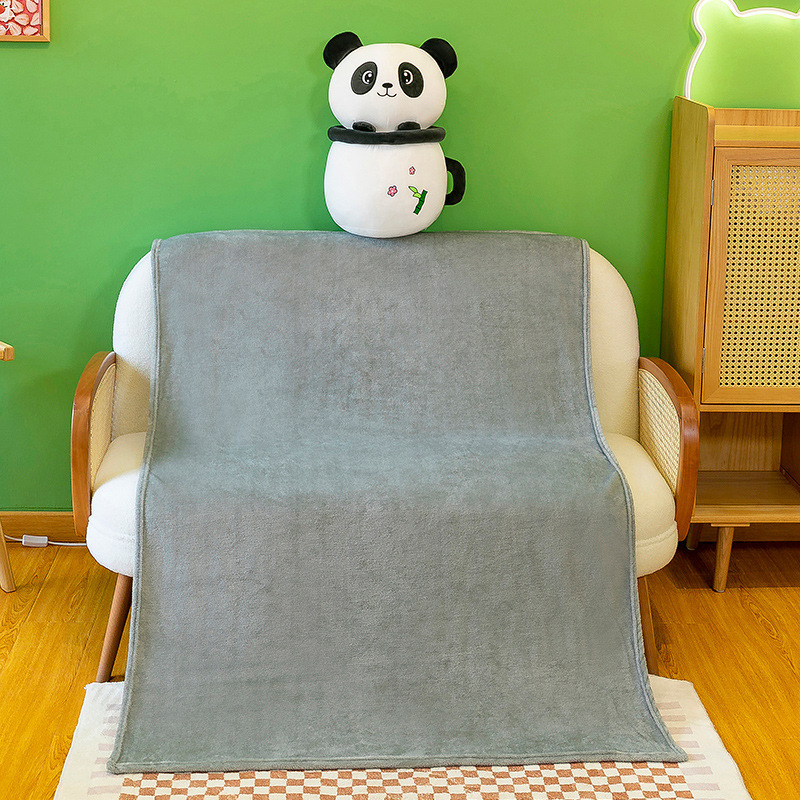 Cartoon rabbit, panda, cute piggy, milk tea cup, dual-purpose throw pillow blanket, two-in-one blanket, office midday rest pillow pic 32