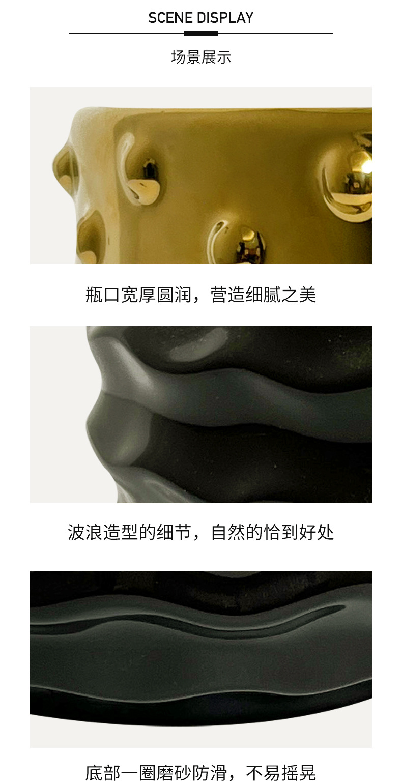 chinagoods large white ceramic flowerpot with a wide mouth, simple and personalized hotel and home tabletop, green plant dry vase, decorative item, flower arrangement pic 10