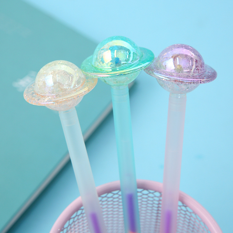 Wholesale of new creative stationery, rotating planet-shaped gel pens, and student quick-drying writing pens pic 1