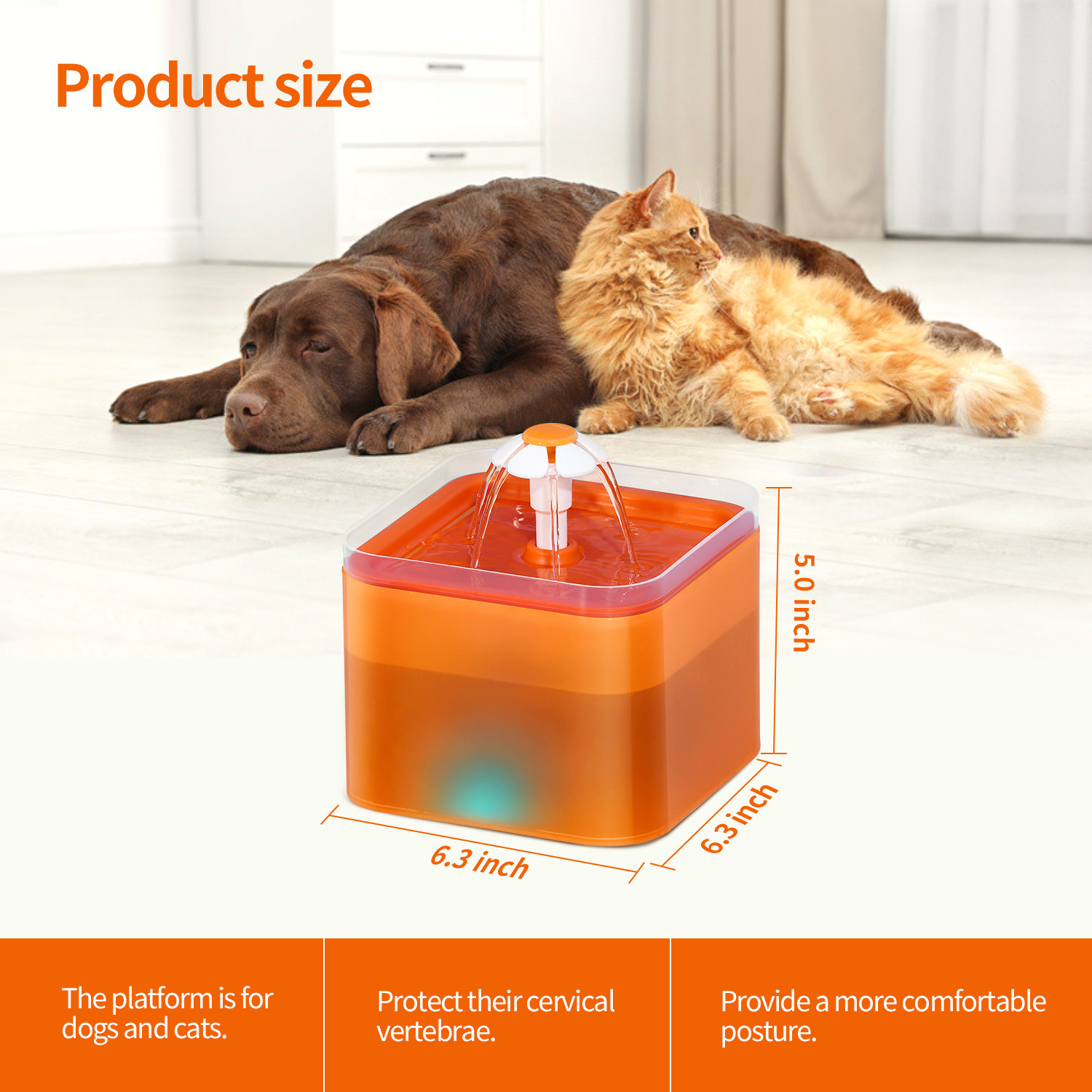A new high-quality intelligent water spraying mobile water dispenser with automatic circulation for pets pic 9