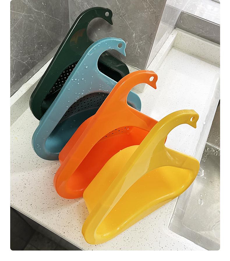Swan sink draining basket, kitchen waste filtering basket, hanging washing fruit and vegetable draining rack, Douyin same style, sent on consignment pic 9