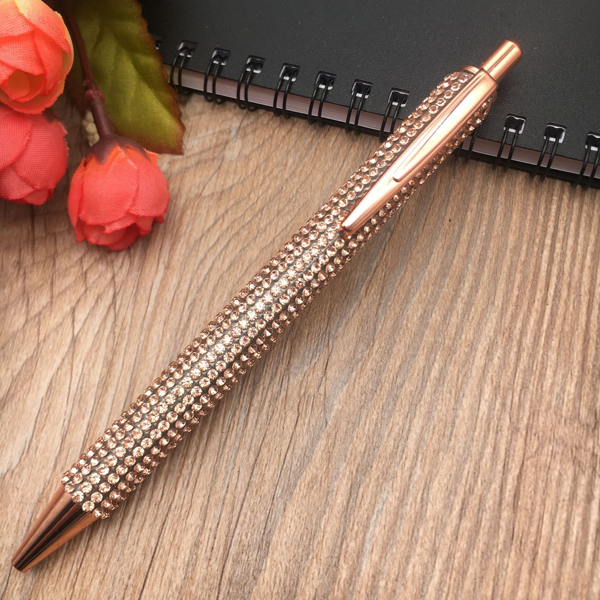 Metal core press diamond pens, ballpoint pens, multi-color copper metal pens, crystal pens, water diamond pens are in stock and available for wholesale pic 5
