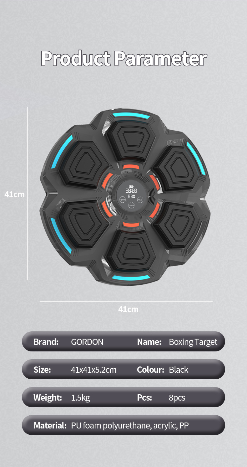 JOY  JUMP 智能蓝牙音乐拳击靶家用儿童拳击训练器材沙袋护具多功能训练机 拳击用品详情10