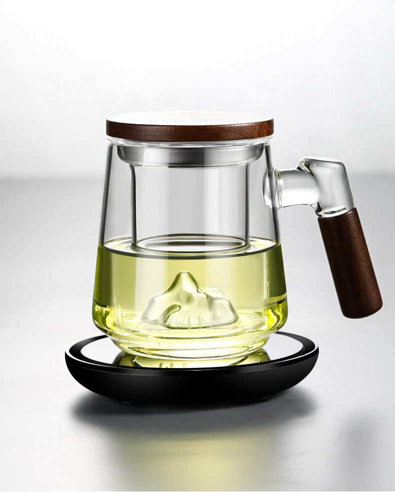 玻璃水杯办公室喝茶杯子男耐热泡茶杯茶水分离过滤花茶杯礼品杯详情17