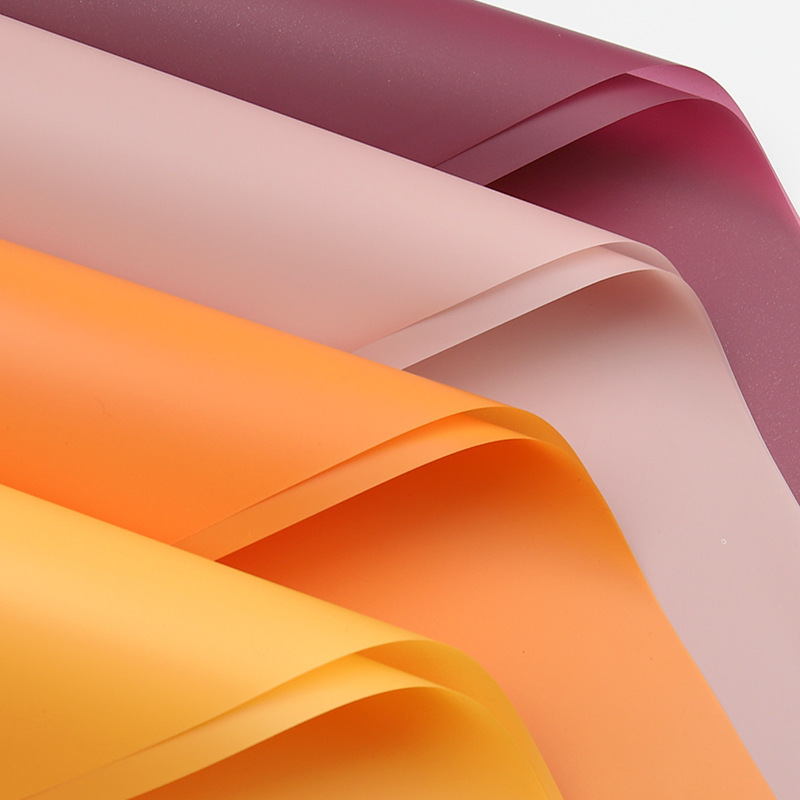 韩式黑色多色包装纸磨砂色雾面纸韩素纸玫瑰花束包花纸花艺材料详情15