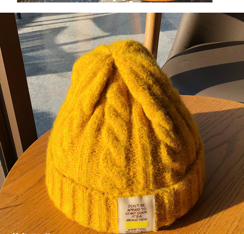 Otoño invierno engrosado cálido cáñamol sombrero de punto mujer versión coreana ins marca de la marea cono sombrero sombrero sombrero frío sombrero de lana hombre pic 12