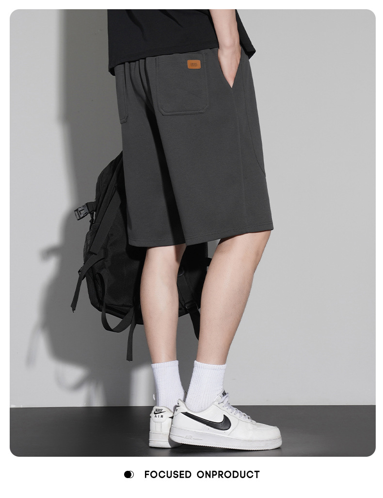 短裤男款夏季纯棉300g沙滩五分裤2023宽松潮流休闲运动裤篮球裤子详情30