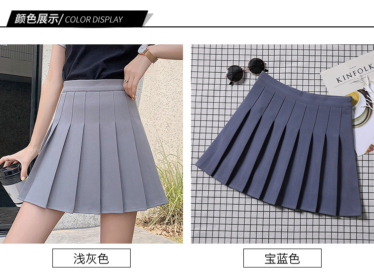 Pleated skirt for women, Spring/Summer jk white 2022 new style Korean high-waisted A-line short skirt, autumn/winter plaid half skirt pic 56