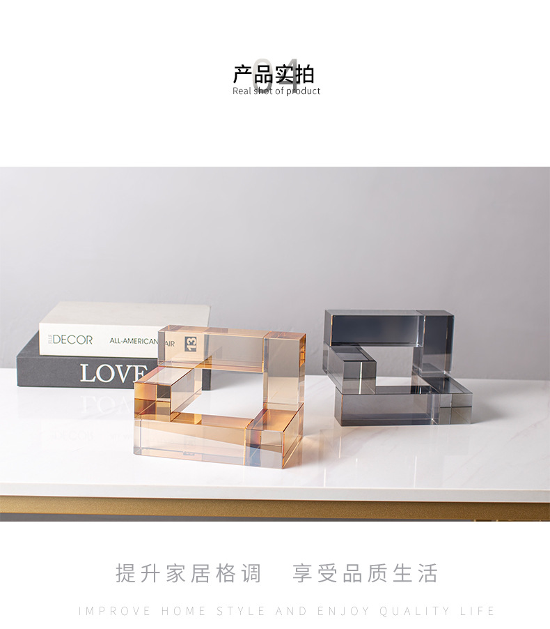 Creative crystal ornaments, modern light luxury home soft furnishings, living room TV cabinets, study decoration handicrafts pic 24