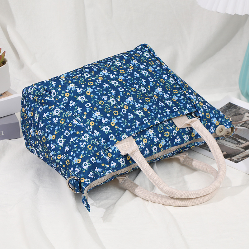 防水牛津布印花女手提包上班妈咪便当包多功能便携式购物手拎女包详情12