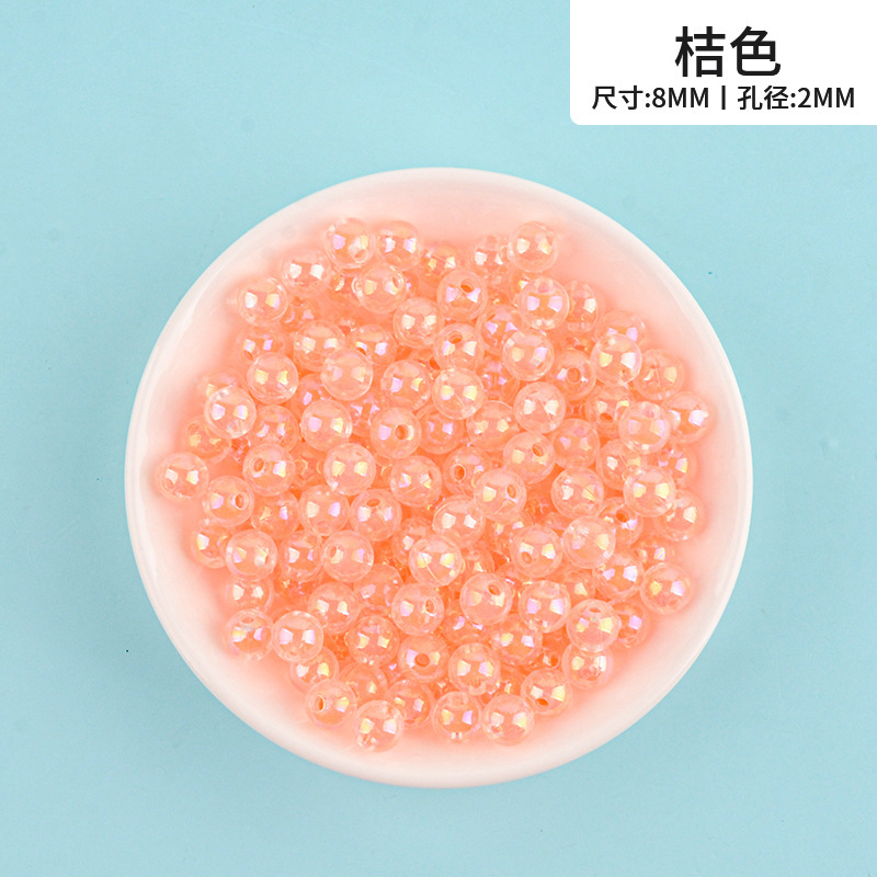 AB colored beads, middle beads, inner beads, round beads, color-coated acrylic beads, homemade necklace accessories, diy handcrafted beading materials pic 8