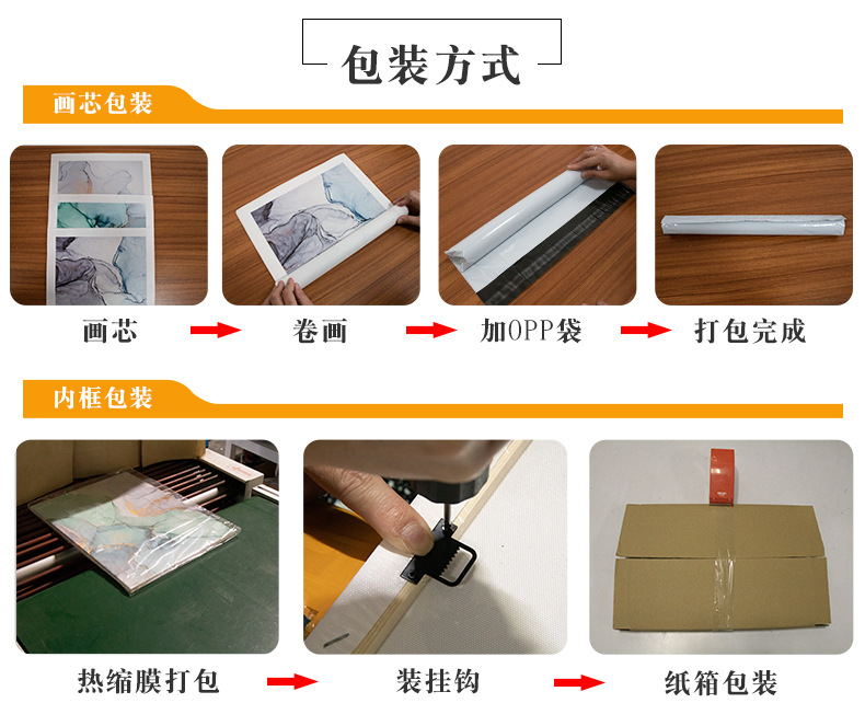 Wholesale of living room decorative paintings, frameless canvas paintings, spray-painted bedroom bedside murals, entrance wall paintings, five-line paintings, core cross-border paintings pic 19