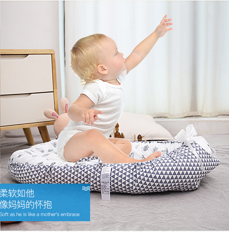 Cross-border exclusive folding, detachable and washable portable anti-pressure crib, midbed bionic fully detachable baby pillow crib pic 24