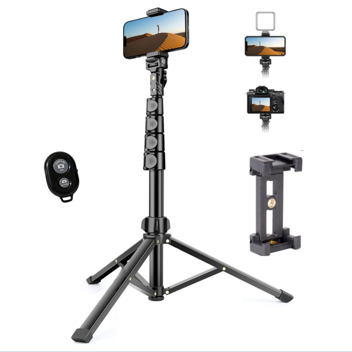 Desktop professional shooting fill light, live streaming online classes, Douyin food anti-shake stick, Internet celebrity selfie, mobile phone overhead shooting stand pic 6