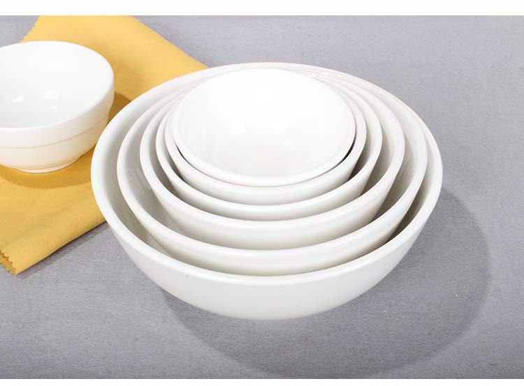 Ceramic rice bowls, thickened commercial small soup bowls, pure white soup noodle bowls, white porcelain bowls for hotels, Western restaurants and eateries, porridge bowls pic 12