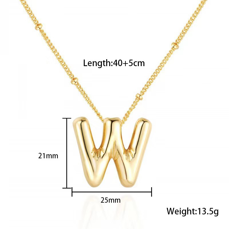 臻茫跨境钛钢网红爆款好看不锈钢项链常规派对气球字母吊坠项链女详情26