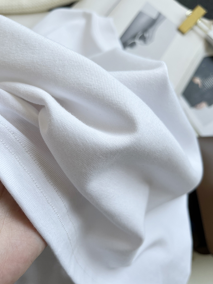 琪镌绘制半高领t恤女式春夏季新款宽松显瘦韩版简约半袖减龄棉质详情46