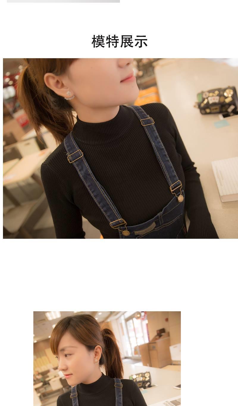 半高领毛衣女打底衫2021秋冬新款长袖内搭上衣中领修身洋气针织衫详情8