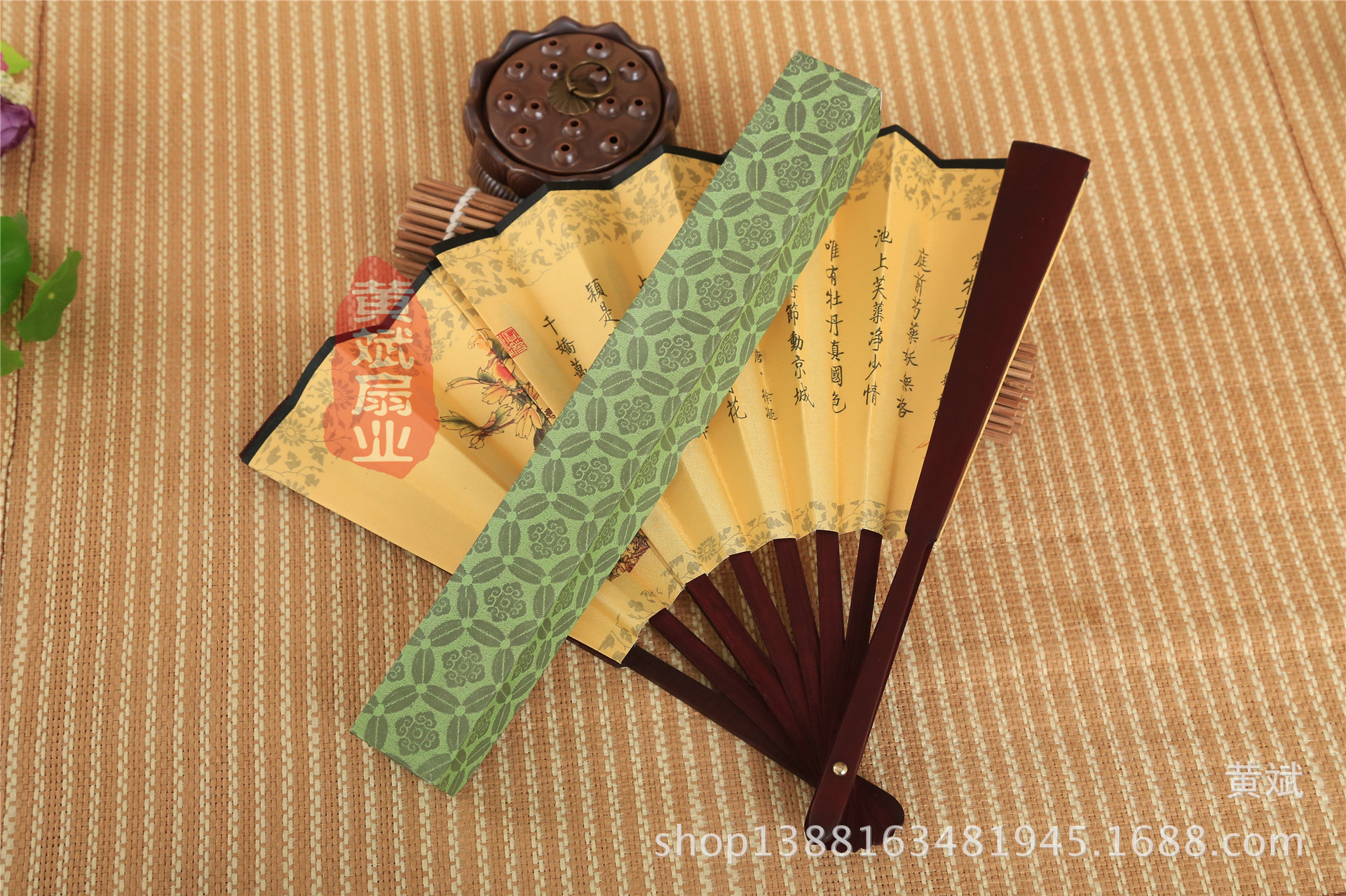 兰亭序版纸质扇盒子 10寸绢扇男扇扇盒 可折叠 网店供应 批发详情8