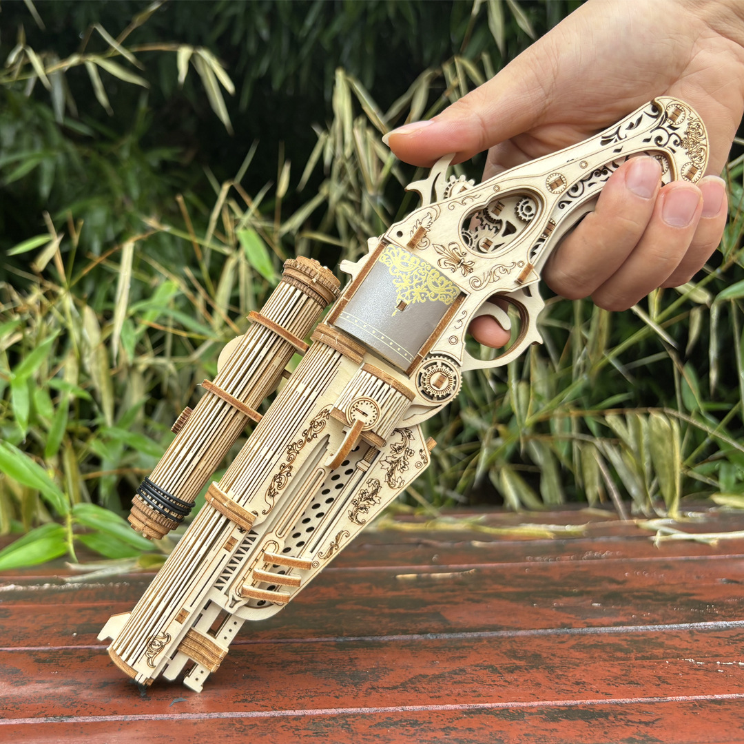 跨境亚马逊热卖玩具枪 游戏道具模型 儿童突击木制枪详情3