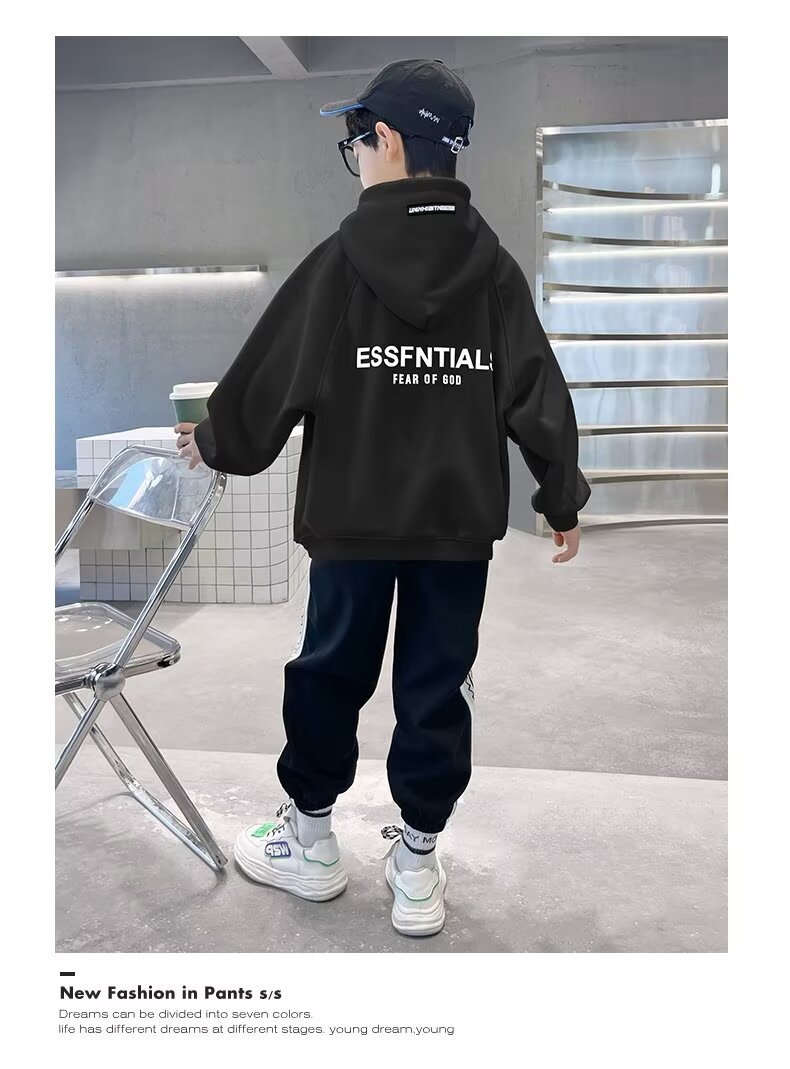 童装男童卫衣春秋款2023新款儿童连帽上衣中大童衣服潮牌韩版卫衣详情11