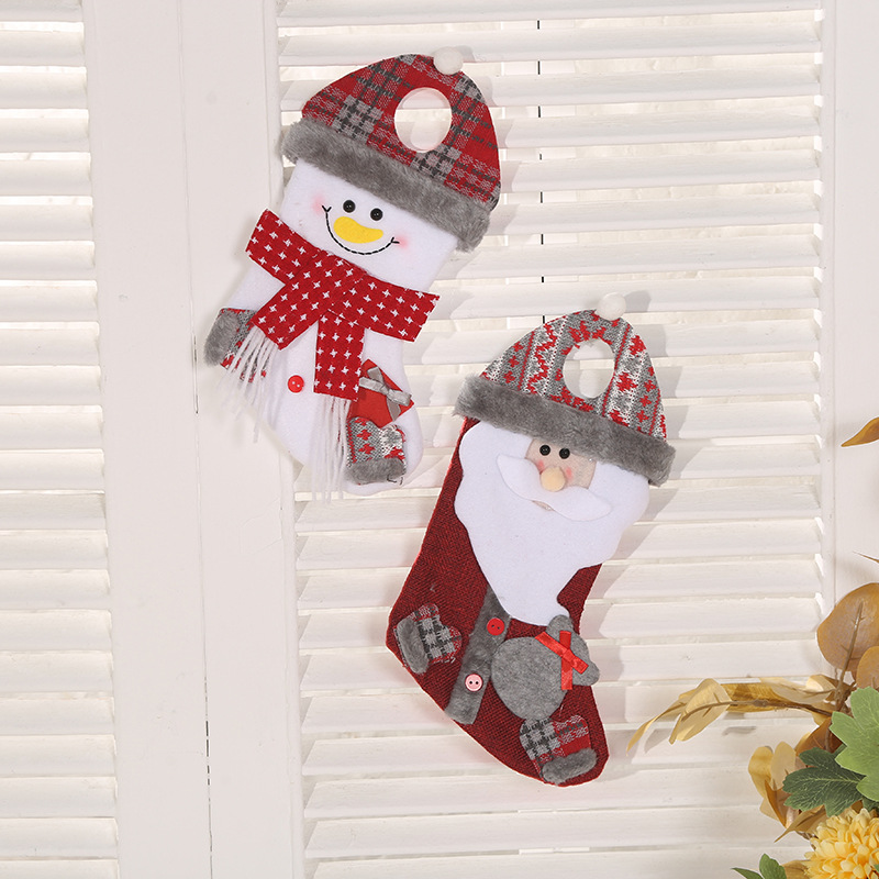 New medium-sized Christmas socks, Christmas cartoon decorative socks, gift bags, candy bags, socks, Christmas gift bags and pendants pic 6