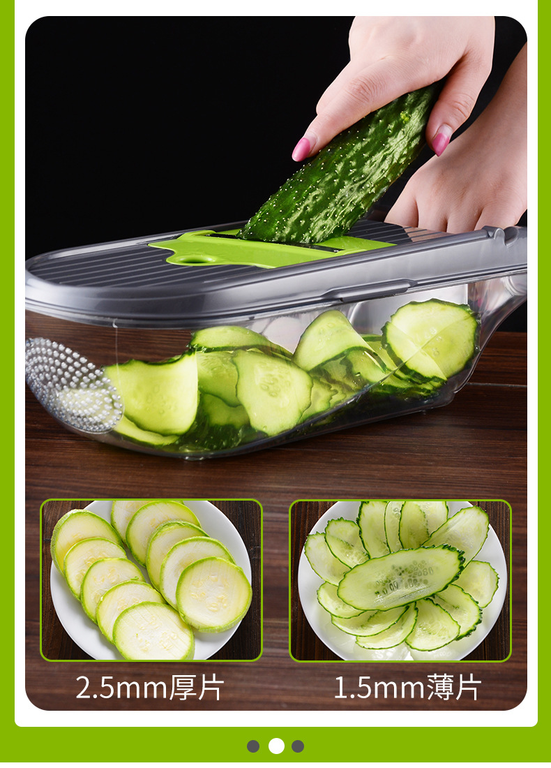 INBODI vegetable cutter with 8 blades and multiple functions, available for cutting potatoes, shredded radishes and potato slices. Supplied by the manufacturer pic 19