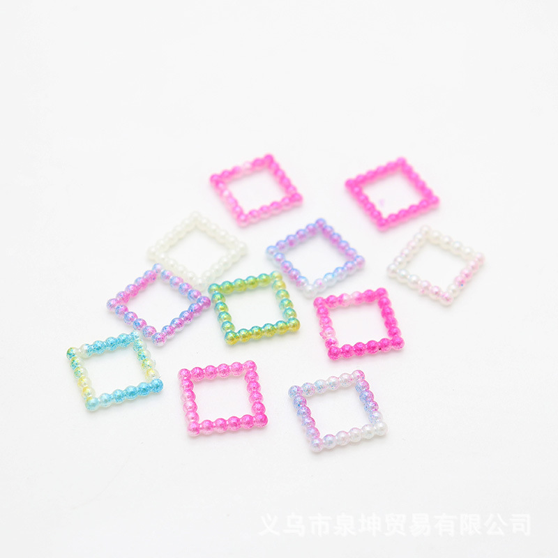 Factory direct sales of colorful ABS imitation pearl, irregular-shaped loose beads, cream resin, phone cases, hair clips, diy accessories pic 9