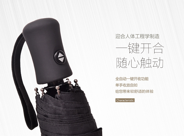 Fully automatic umbrella with logo printing, advertising umbrella, three-fold umbrella, folding windproof and sunshade sun umbrella set, gift umbrella pic 58