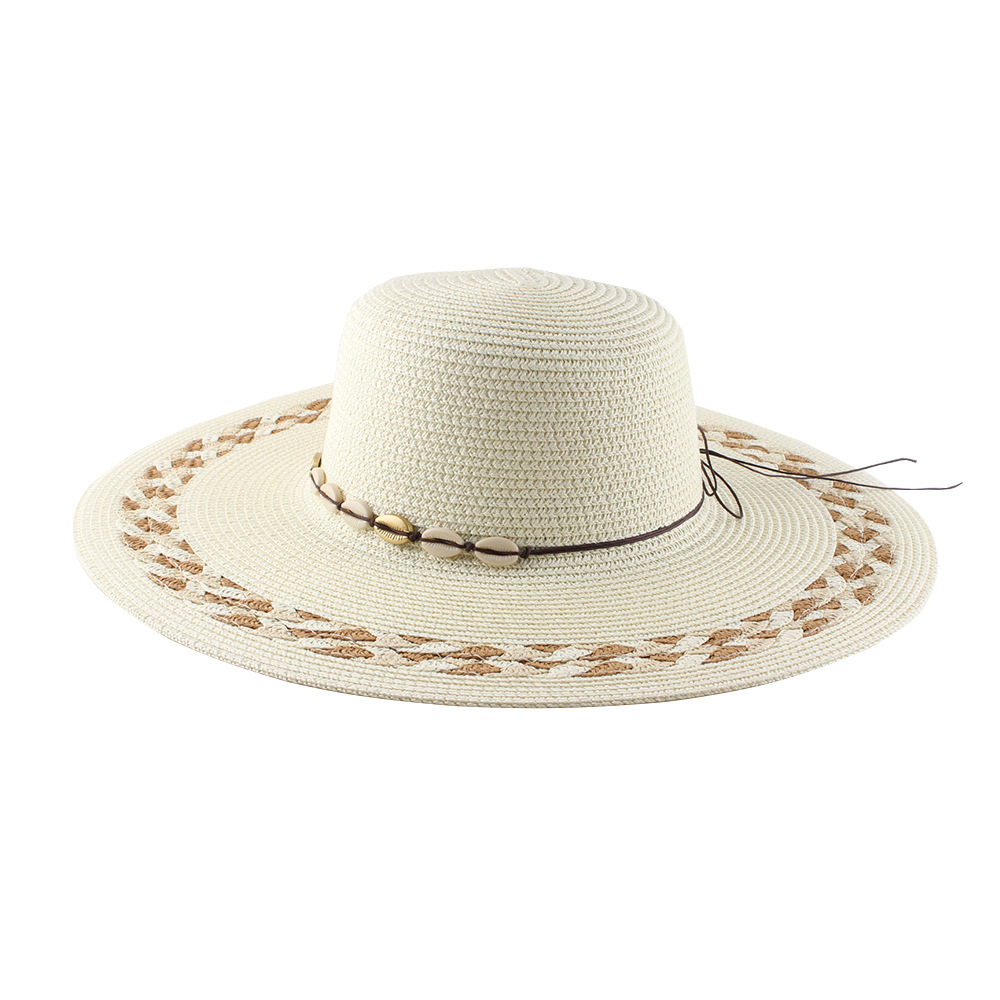 Protector solar Señora Gran longitud trenzada visera sombrero nuevo estilo sombrero de moda mujer versión coreana primavera verano viaje playa sombrero de paja personalizado pic 17