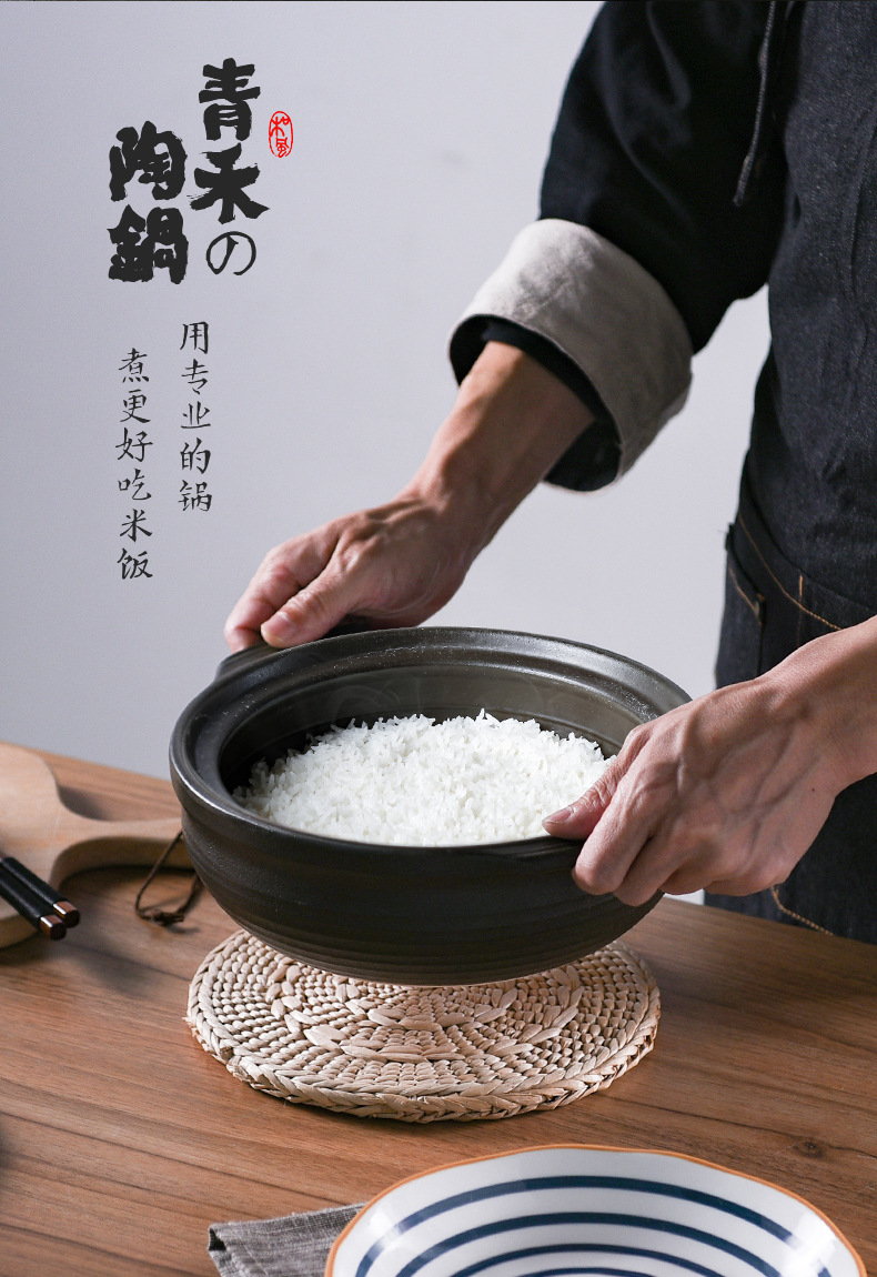 Japanese-style clay pot braised rice, clay pot stew pot, household gas underglaze color 煲仔饭, stone pot, old-fashioned ceramic pot wholesale pic 10