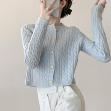 New Spring/Summer 2025 round-neck knitted sweater for women, Korean style, versatile, dopamine, youthful and gentle style, cardigan for women pic 5