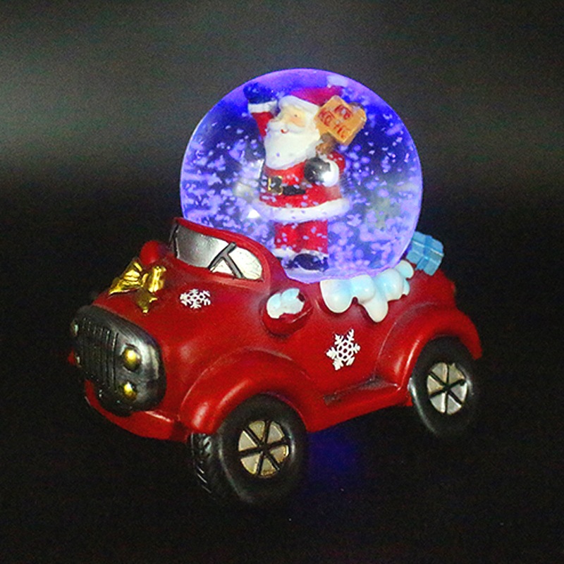 New Christmas crystal balls, luminous water balls, seven-color flashing snowflakes, glass balls, Christmas gift ornaments and decorations pic 2